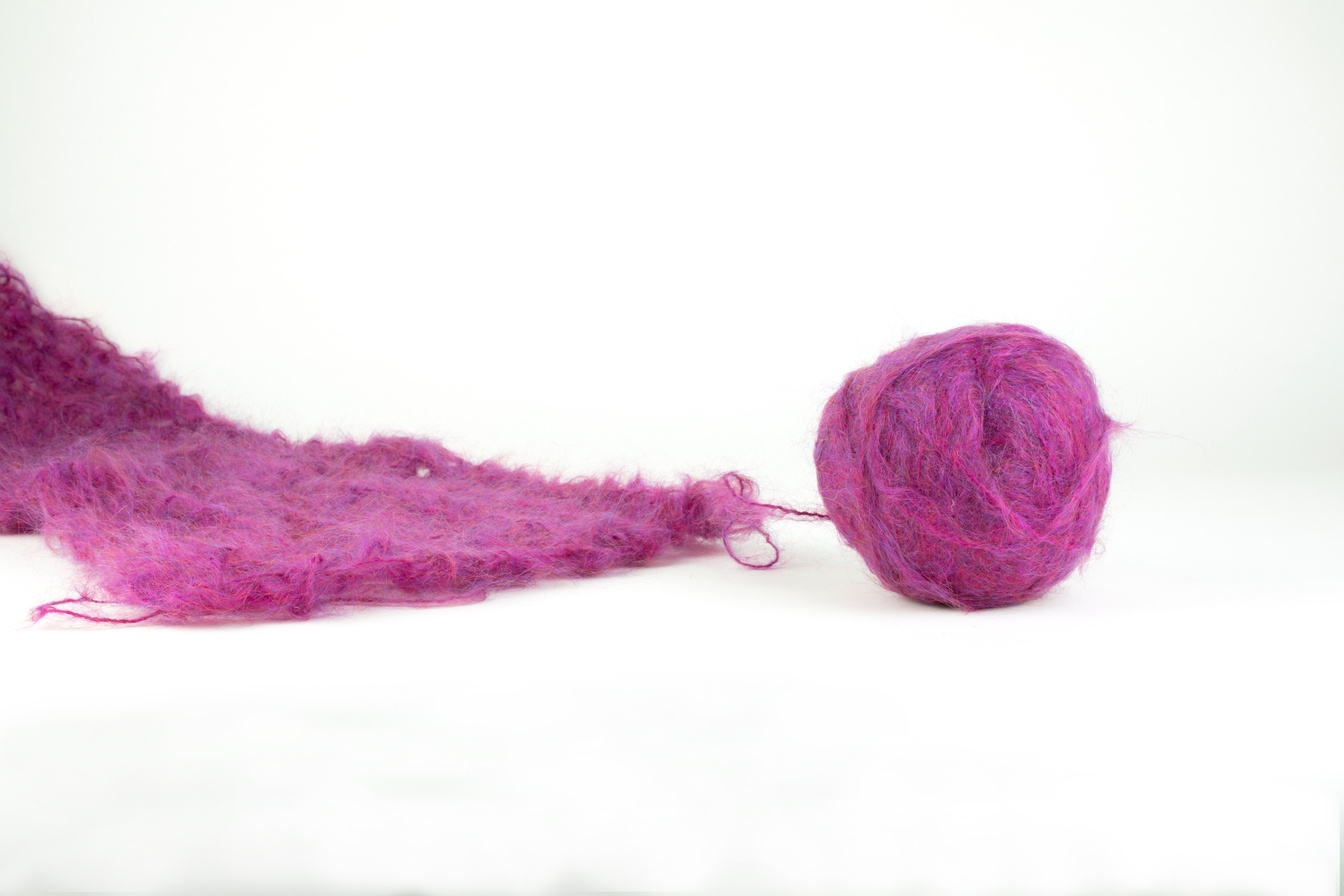 Purple knitting